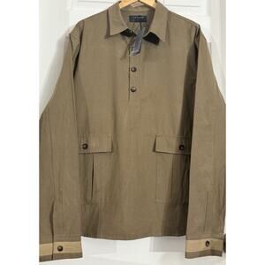 New RICHIE LE Collection CARGO SHIRT Jacket Pullover Tan RLC22-028 Size L Large